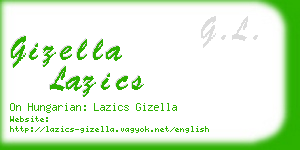 gizella lazics business card